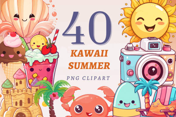 Download Kawaii Summer PNG Bundle - Kawaii summer png Collection