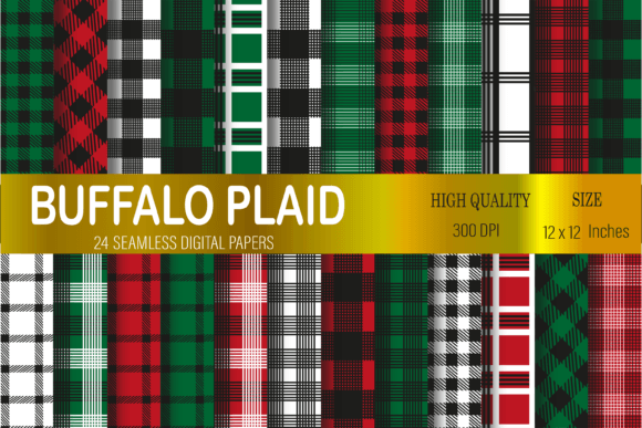 Download Christmas Buffalo Plaid Digital Paper - Plaid Collection