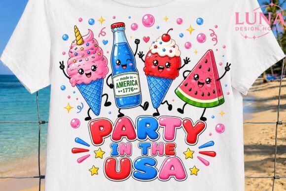 Download Party in the USA Kawaii Summer PNG - Kawaii summer png Collection